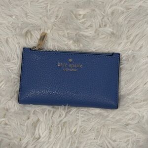 NWOT Kate Spade Blue Leather Slim Wallet / Card Holder  (No Box)